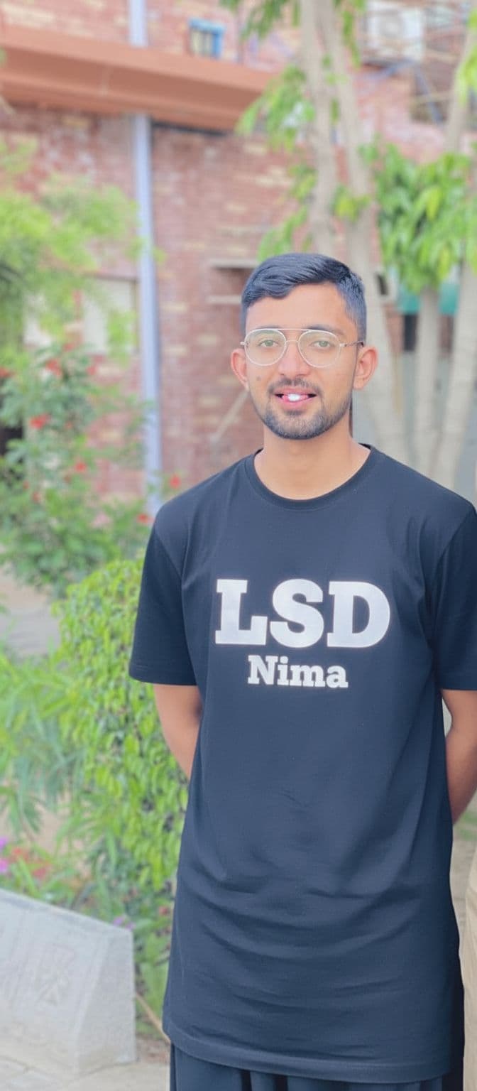 AI generated: a gay man doing with a pill in his mouth and a shirt that says lsd and says Nima.