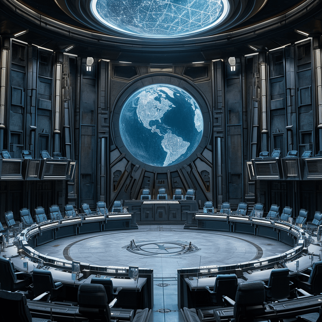 AI generated: The Federation Council Chamber, 2263 --c 45
