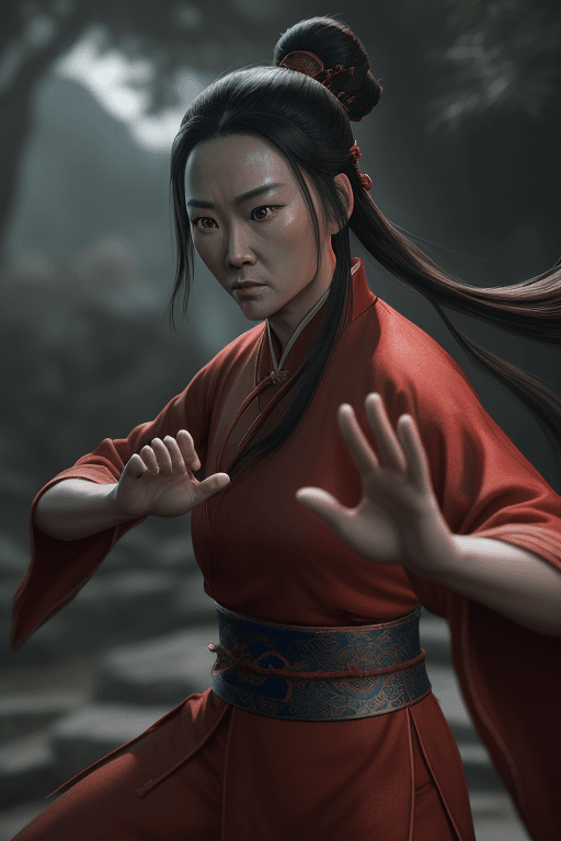 AI generated: a wuxia movie poster,Kung Fu Cult Master ,,8K 3d resolution, detailed,realistic,playstation 5 screen...