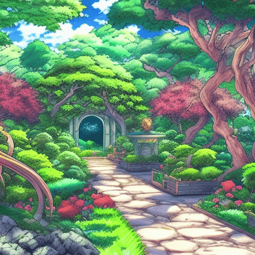 AI generated: anime style garden of eden