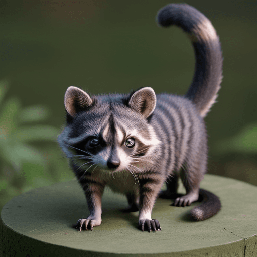 AI generated: cat, ferret and raccoon hybrid
