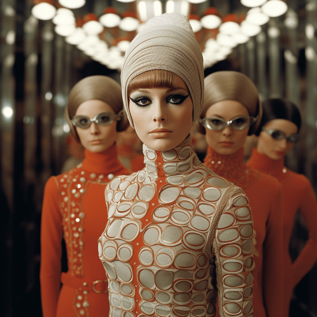 AI generated: high fashion, vogue, 1967