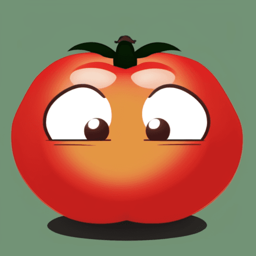 AI generated: simple little funny tomatoman