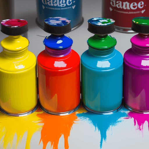 AI generated: A magic gallons of paint very colourful.