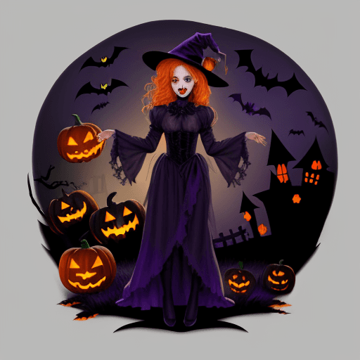 AI generated: Halloween night concept