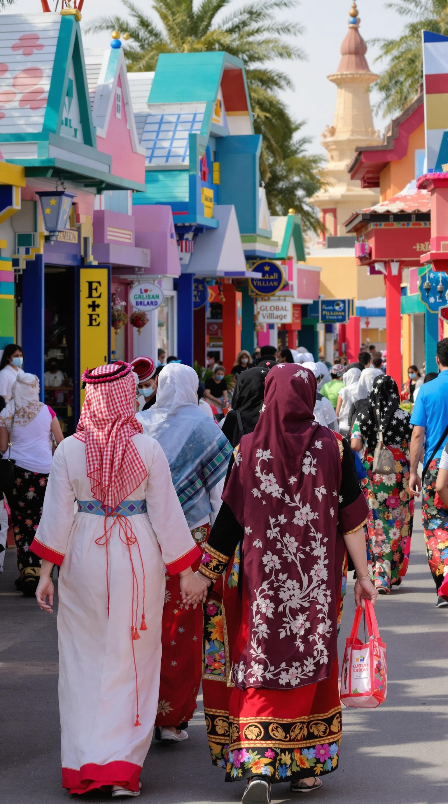 AI generated: 10. **Multikulturelle Szene: Frauen aus verschiedenen Ländern in Global Village**  
   Eine Gruppe v...