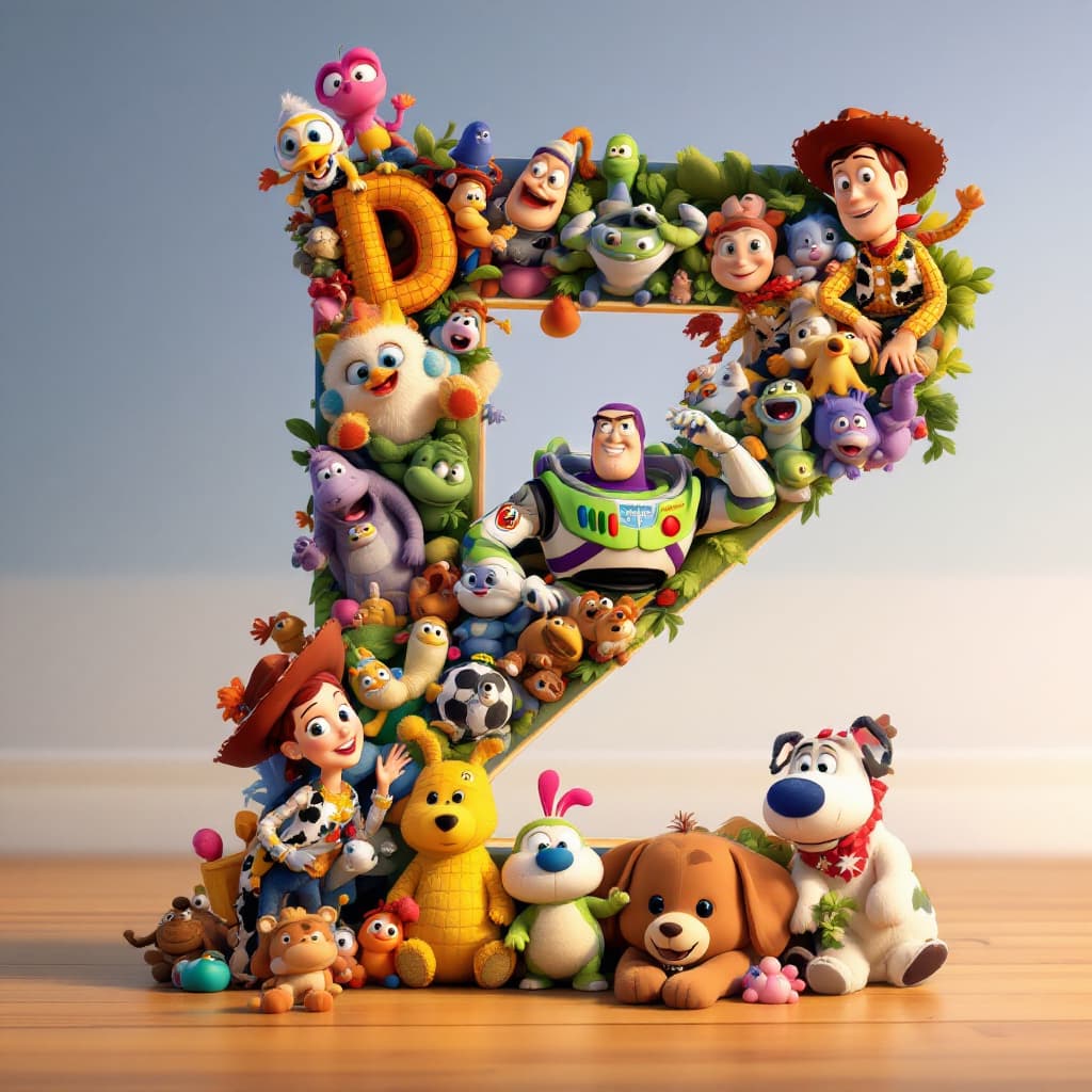 AI generated: Here are some ideas to create an "A to Z" alphabet inspired by the image you provided, featuring Toy...
