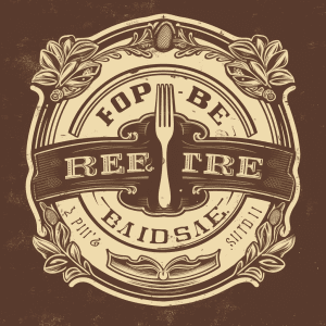 AI generated: Retro, vintage, and nostalgic restaurant logo design with rustic brown and cream letters and vintage...