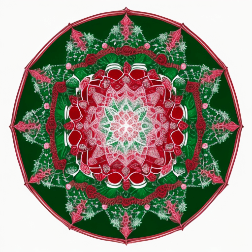 AI generated: christmas mandala drawing