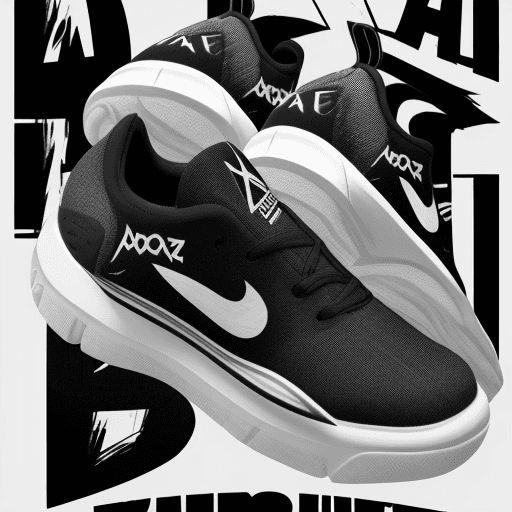AI generated: un fondo de pantalla de muchas zapatillas juntas desparramadas en blanco y negro, que se note bien c...