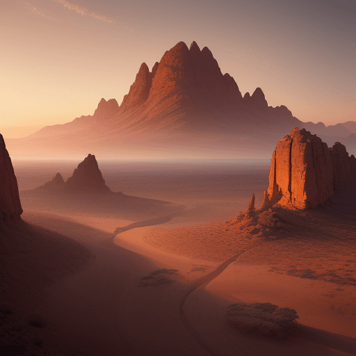 AI generated: saharian landscape at sunset , 4k ultra realism, BY Anton Gorlin, trending on artstation, sharp focu...