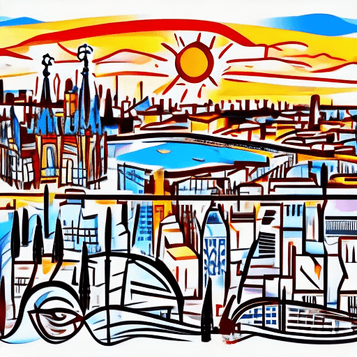 AI generated: Barcelona Painting Picasso Style