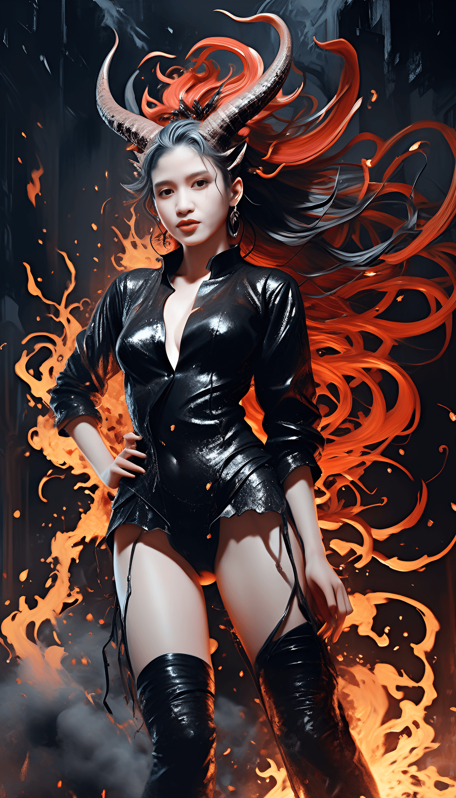AI generated: (masterpiece, best quality:1.4) , super fine manga illustration, inspired by grunge art painting, ey...