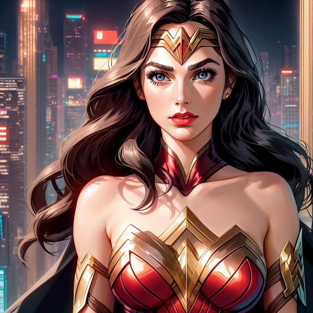 AI generated: Beautiful Supergirl with perfect athletic body and perfect face