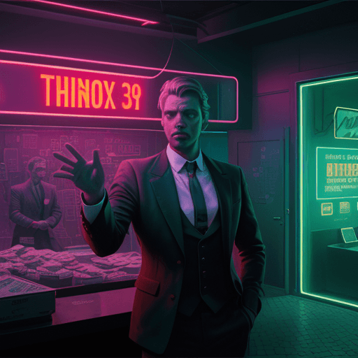 AI generated: jamie tony the money man, in the style of photorealistic compositions, dreamlike illustration, neon ...