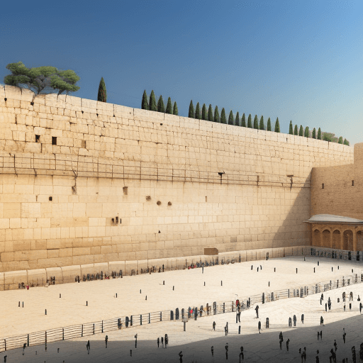 AI generated: the western wall in Chinese style
