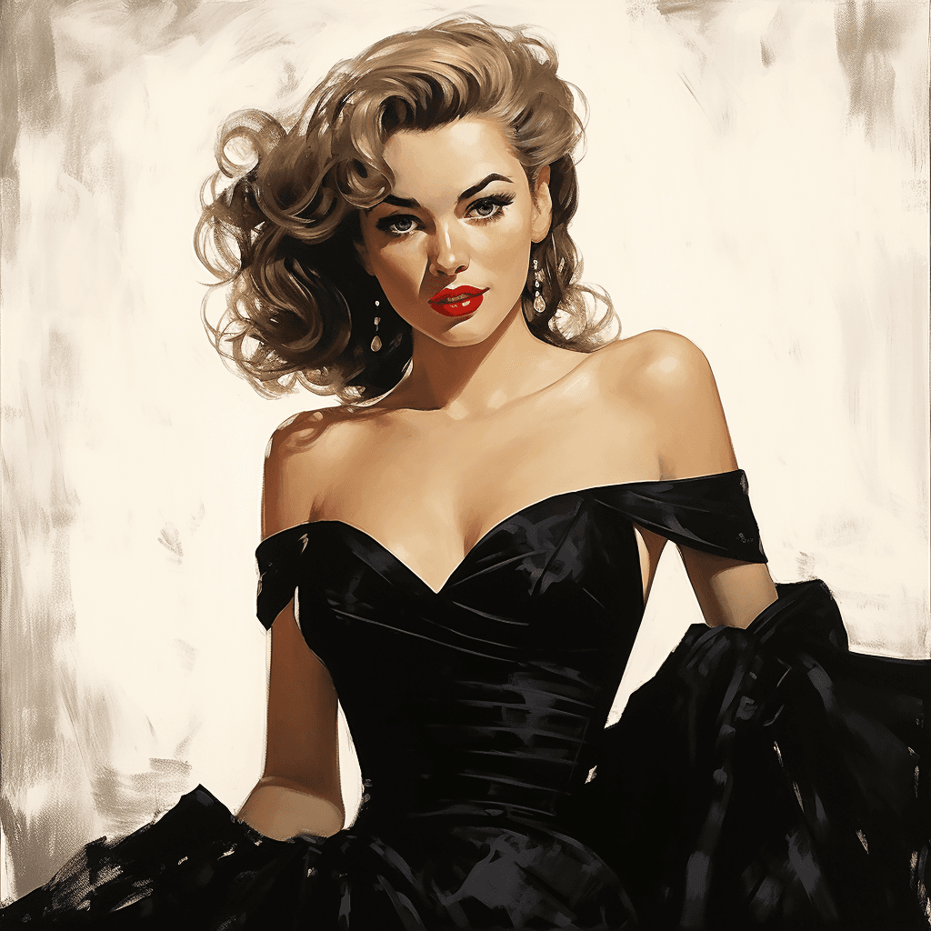 AI generated: woman in a black dress