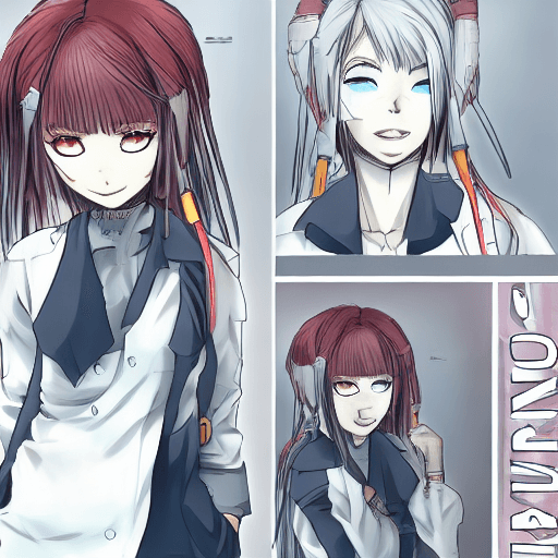 AI generated: Anime girl ,  8k , mug shot , badass chainsawman anime artstyle