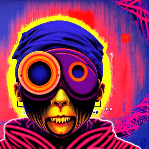 AI generated: Epic obito from the parallel world in complementary colors, in the style of glitchcore, retropunk, p...