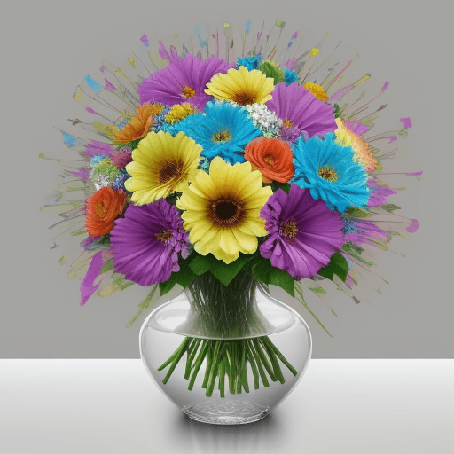 AI generated: large flowers, flowers of much colorful and diceño, large and colorful flowers of appearance of grea...