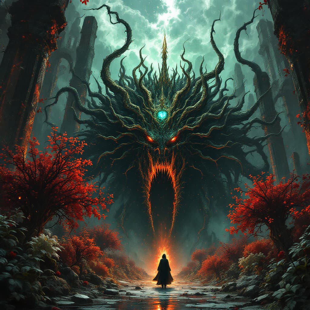 AI generated: animation, cartoon,  comic Renaissance style (angelarium:1.1). god of luck and despair. ultrawide an...