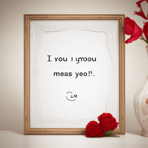AI generated: a romantic photo, message "i miss you", love, containing no letters