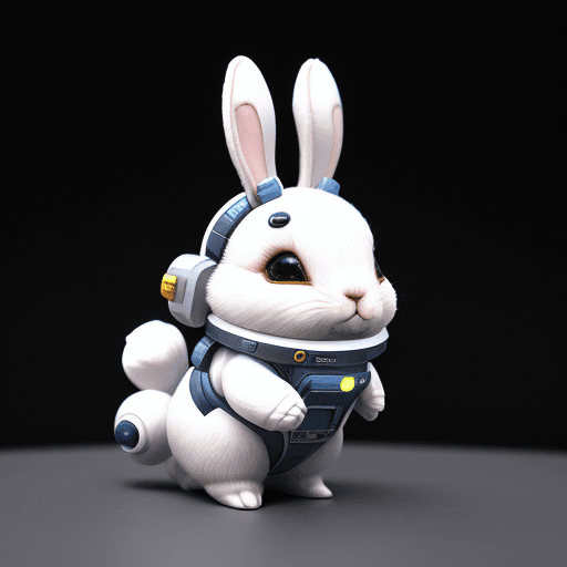 AI generated: ultra realist, 16k, sci-fi, space rabbit, chunky cute rabbit, very cute