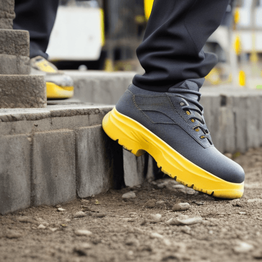 AI generated: a man with safety shoes