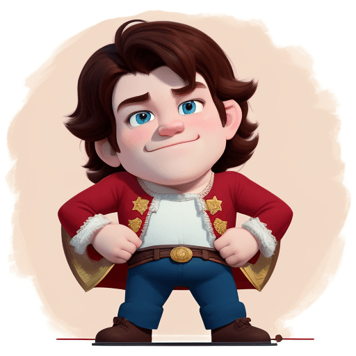 AI generated: Javier Milei as a King. Wreck it ralph Disney Character Style