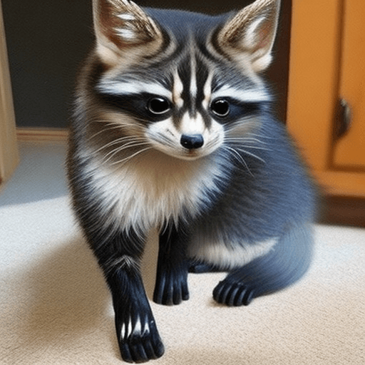 AI generated: cat and raccoon hybrid