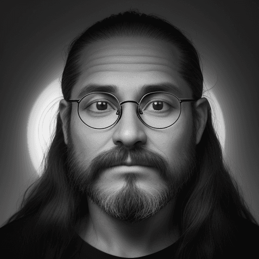 AI generated: FACE OF A PERSON WHO IS A GENIUS BUT MYSTERIOUS, WHO IS IN A SOMETHING GRAY ENVIRONMENT, IN A DARK E...