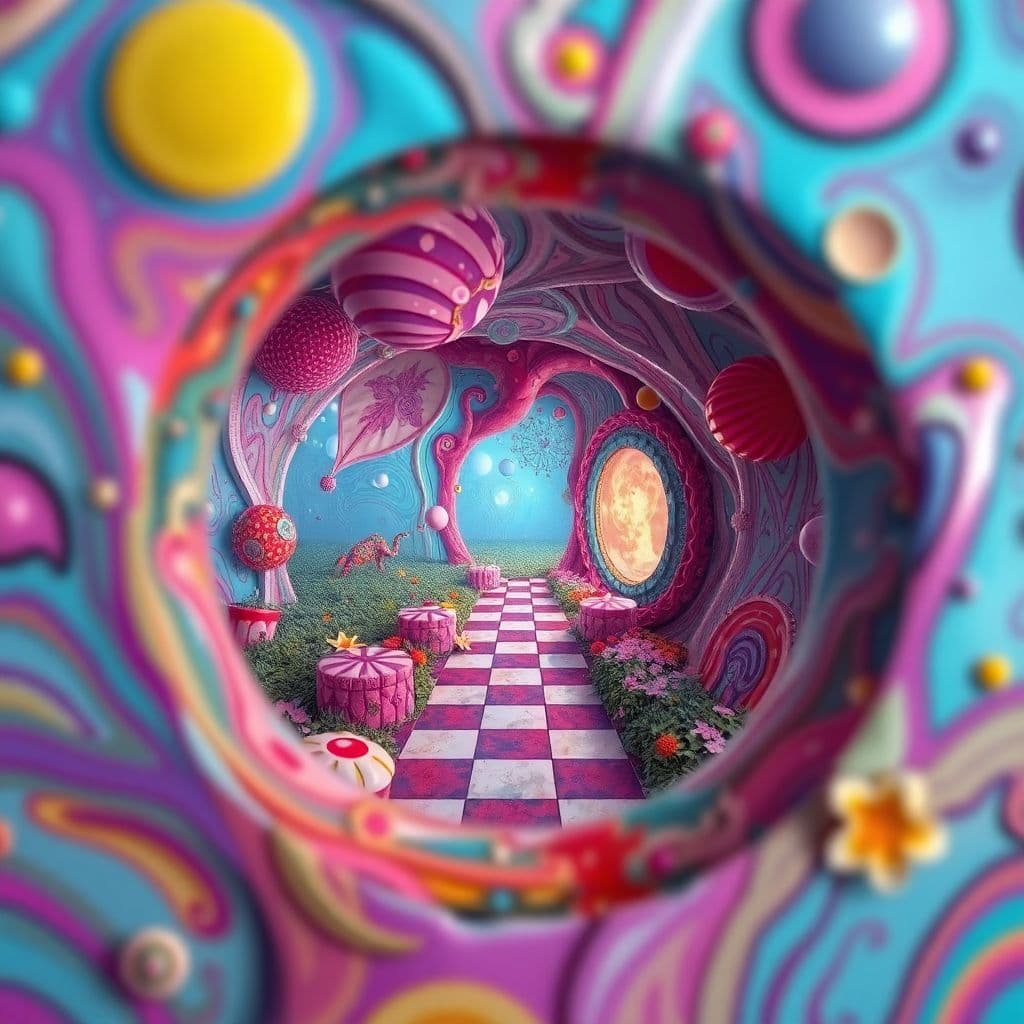 AI generated: In high, surreal, psychedelic with high detail, and render 8k. Reality is merely an illusion, albeit...
