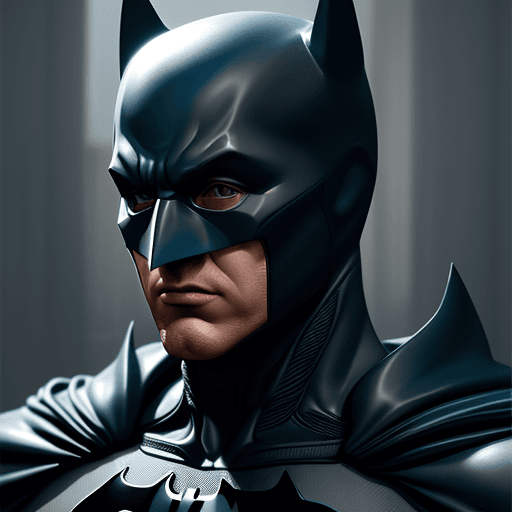 AI generated: batman model, in the style of soft edges and atmospheric effects, romanesque, pop inspo, michael mal...