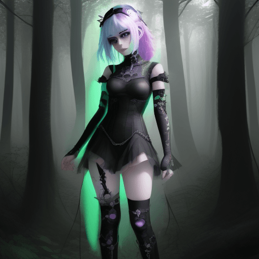 AI generated: pastel goth, (((masterpiece, best_quality, ultra-detailed, immaculate: 1.3))), epic, illustration, 1...