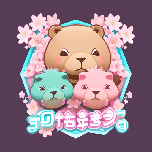 AI generated: 3D Logo for online shop vector style, matrix, cute, pink, 
aquamarine, galaxy kwai, flashes combined...