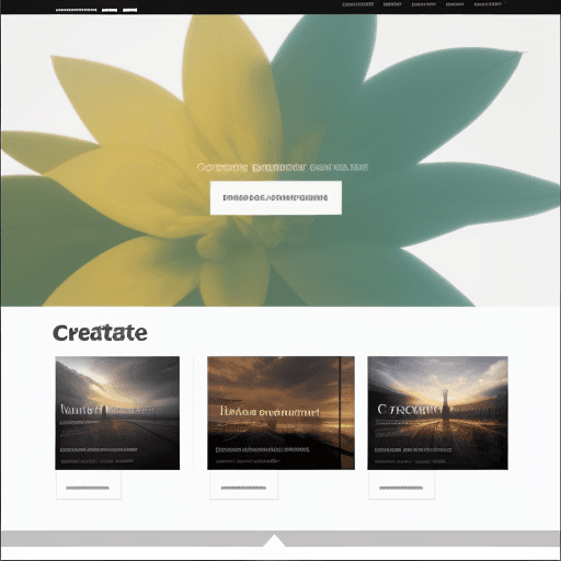 AI generated: a create
 website template