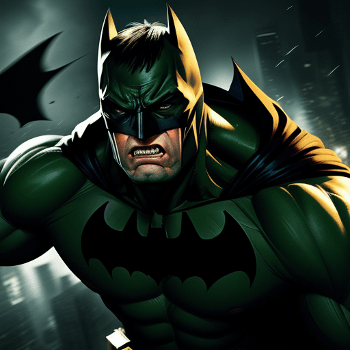 AI generated:  batman hulk fight with superman  ,4 k, ultra hd