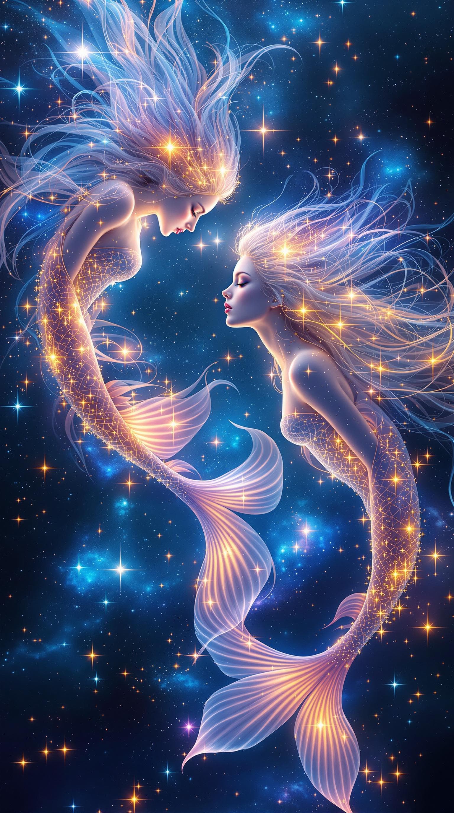 AI generated:   This digital is a hyperrealistic image into a 3d  fractal artwork features a celestial zodiac them...
