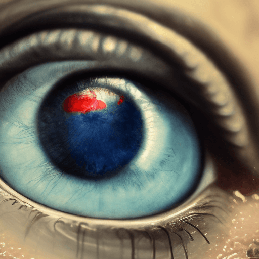 AI generated: an eye caught in a water drop, in the style of cryengine, pegi nicol macleod, realistic genre scenes...