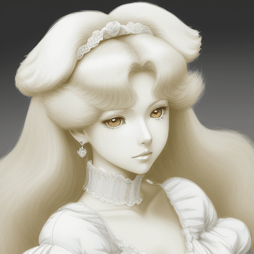 AI generated: anime of a white pomeranian dog, in the style of frank thorne, romanticized femininity, makoto aida,...