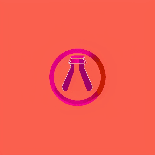 AI generated: Create a logo for a soft drink company, use magenta and orange colors, a beautiful logo