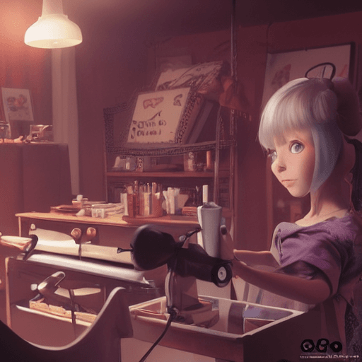 AI generated: Portrait d'un salon de coiffure, Éclairage cinématographique, Artstation, 4k, Ultra-réaliste, Unreal...