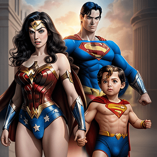 AI generated: Superman and Wonder Woman's Babies