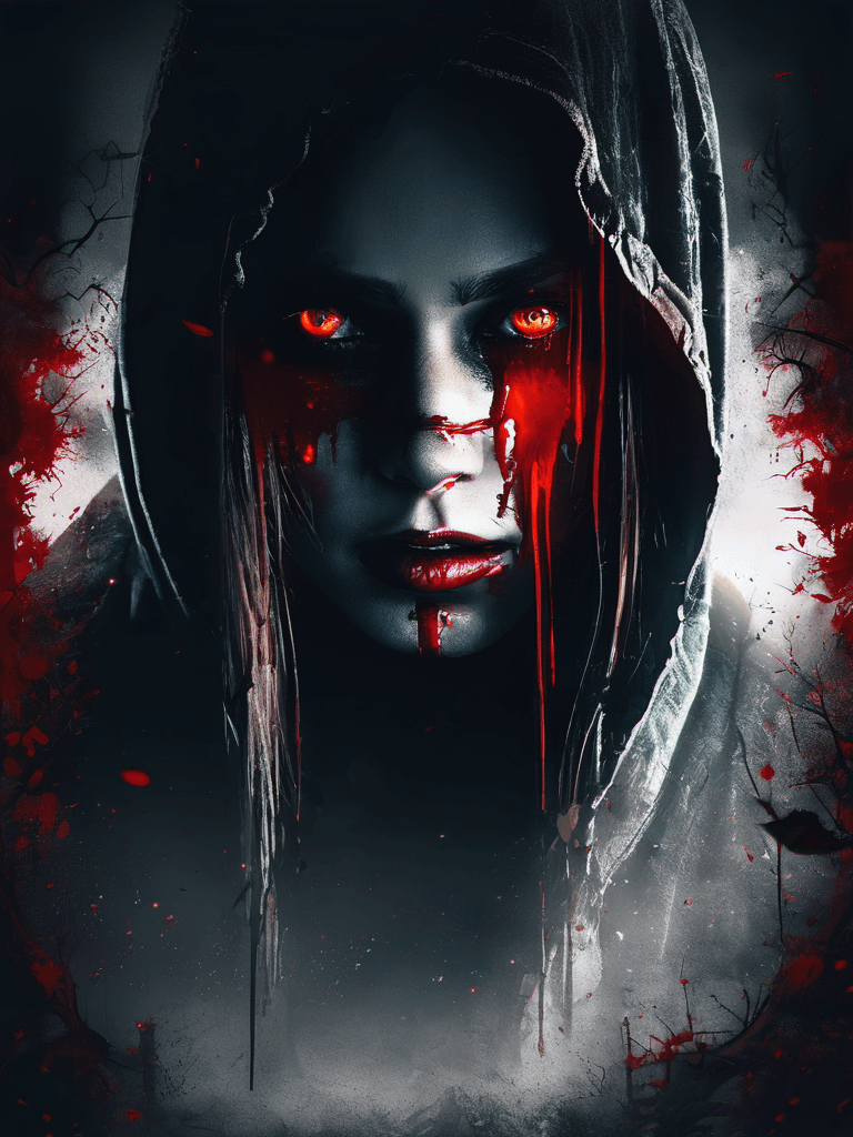 AI generated: out of the darkness, glowing eyes, volumetric, disfigured, brutal, scary horror, depressed, jaded, v...