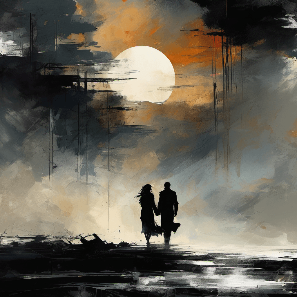 AI generated: I remember the time, only you and me, dramatic, nostalgic, digital painting, (expressionism:1.1), in...