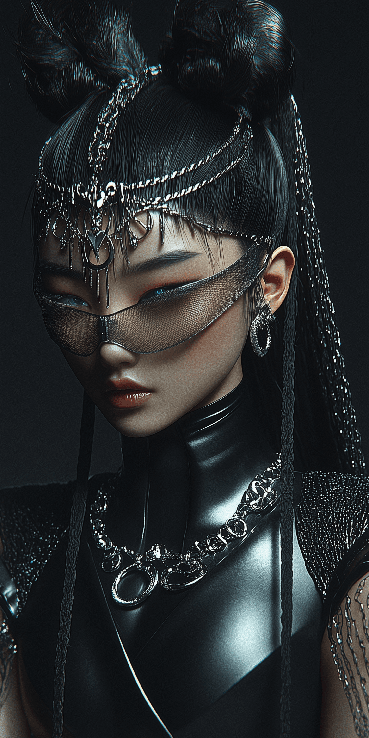 AI generated: 3D render, character design, digital art in the style of WLOP and Disney Pixar, a beautiful Asian wo...