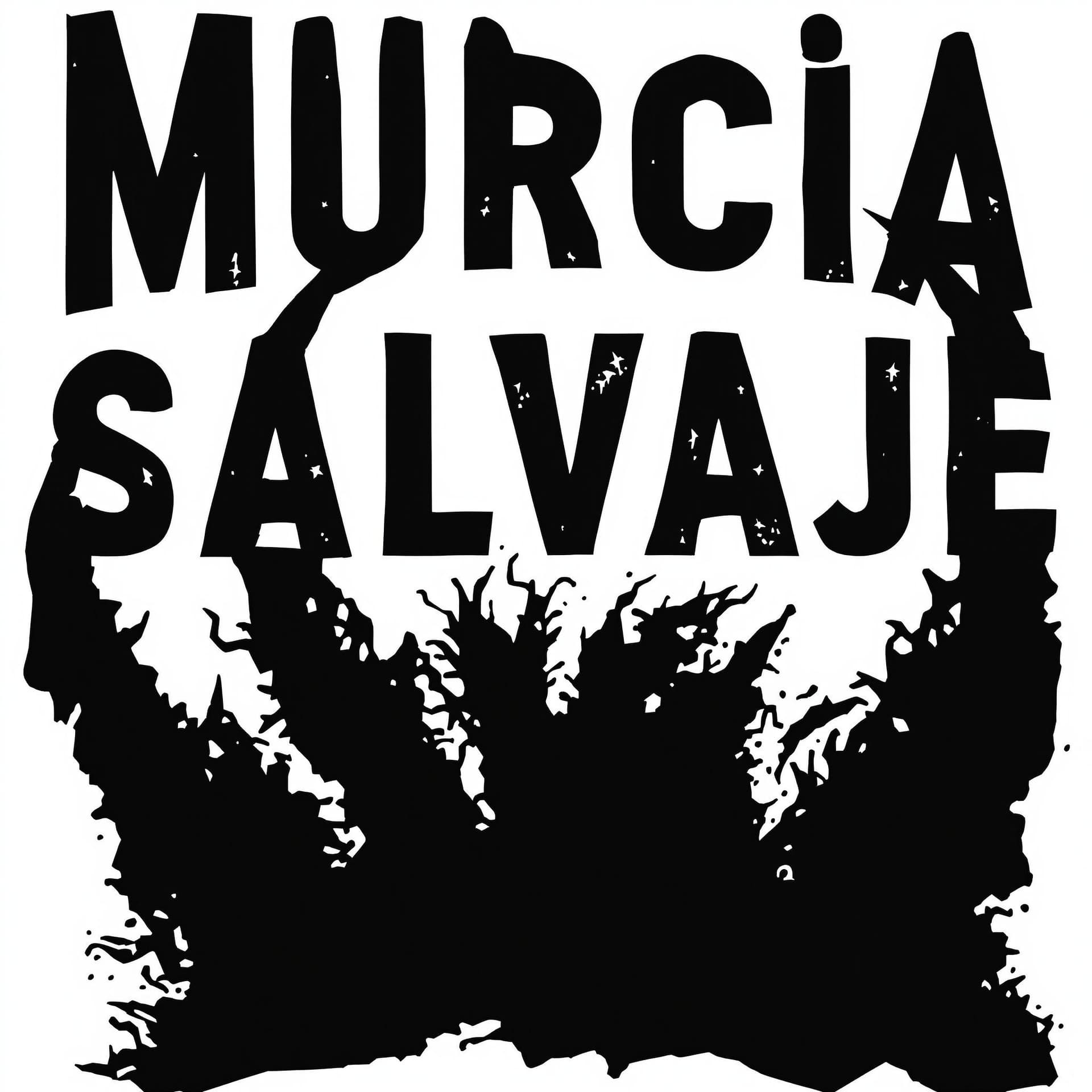 AI generated: Minimalist logo design, black text on white background. The word 'Murcia' in bold, uppercase black l...