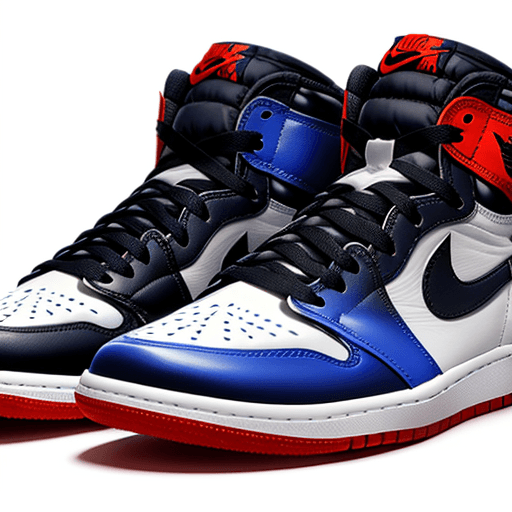 AI generated: tableau nike aire jordan 1 signé 