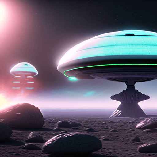 AI generated: Alien invasion, UFO, sci-fi, ultrarealistic, 3d, 8k, solarize, super impose
