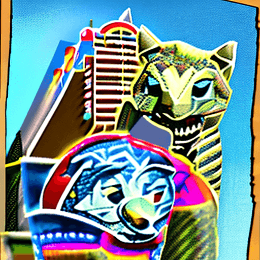 AI generated: Furry male art, they are anthropomorphic.